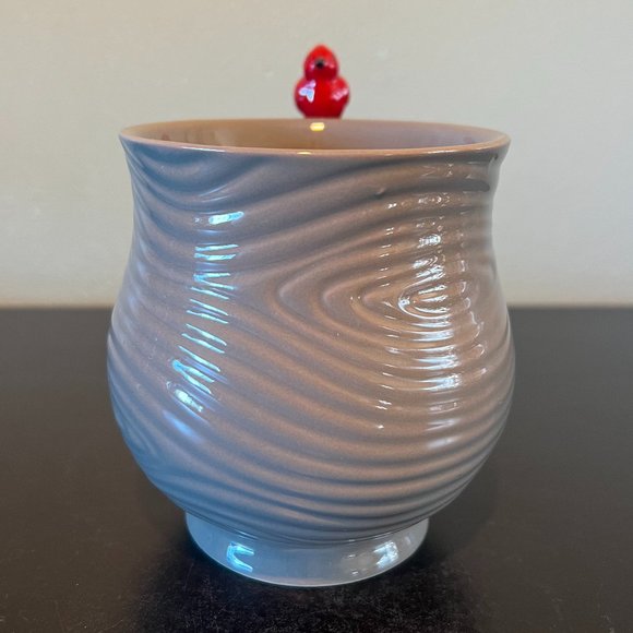 Temp-tations by Tara WOODLAND Embossed Tree Ring Pattern Mug with Red Cardinal - Picture 3 of 9